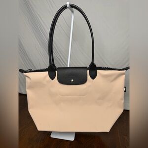 Longchamp Blush Pink and Black Tote Bag
